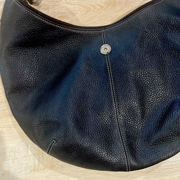 Puntotress Leather Hobo Handbag from Spain - Picture 2 of 5